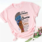 Strong African Faith T-Shirt Team Uniform Black American Queen