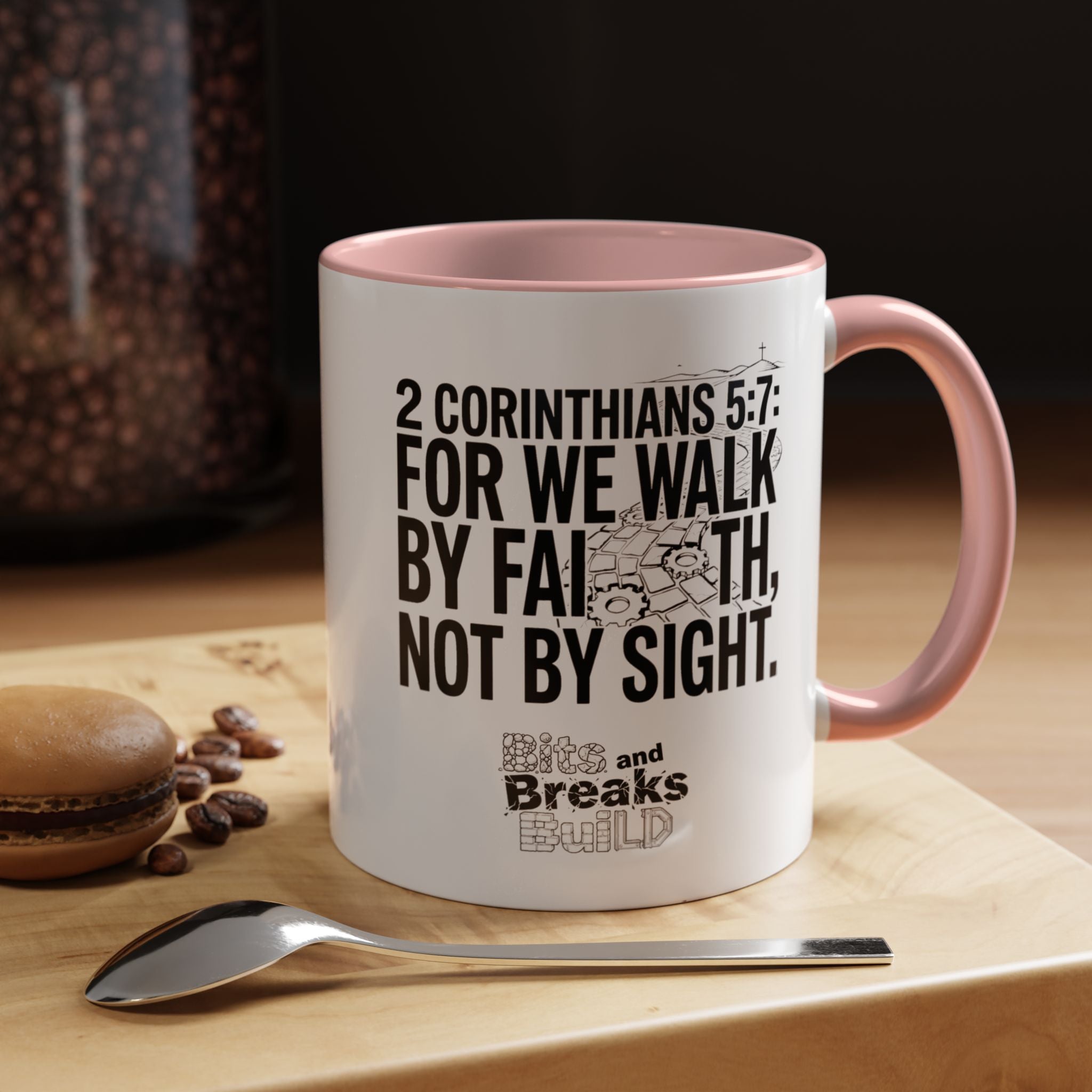 Walk by Faith | 2 Corinthians 5:7 Accent Coffee Mug 11oz | ST. VON'S FLAIR