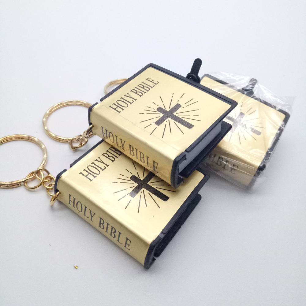 Mini English HOLY BIBLE Keychain - Readable Bible Book Key Ring | ST VON'S FLAIR