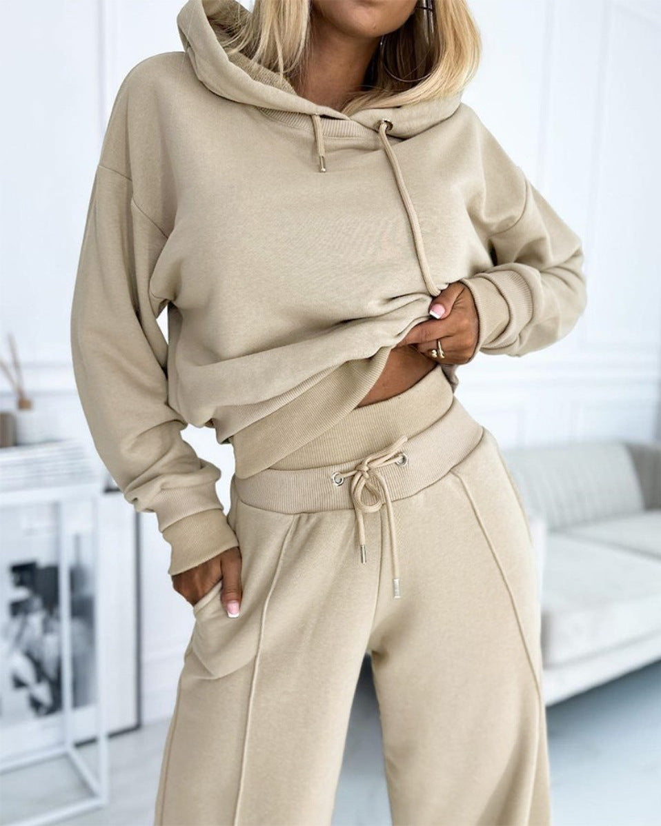 Women's Hoodie Sweatsuit Set - Casual 2-Piece Outfit Drawstring Pockets Sweatpants| ST. VON'S FLAIR