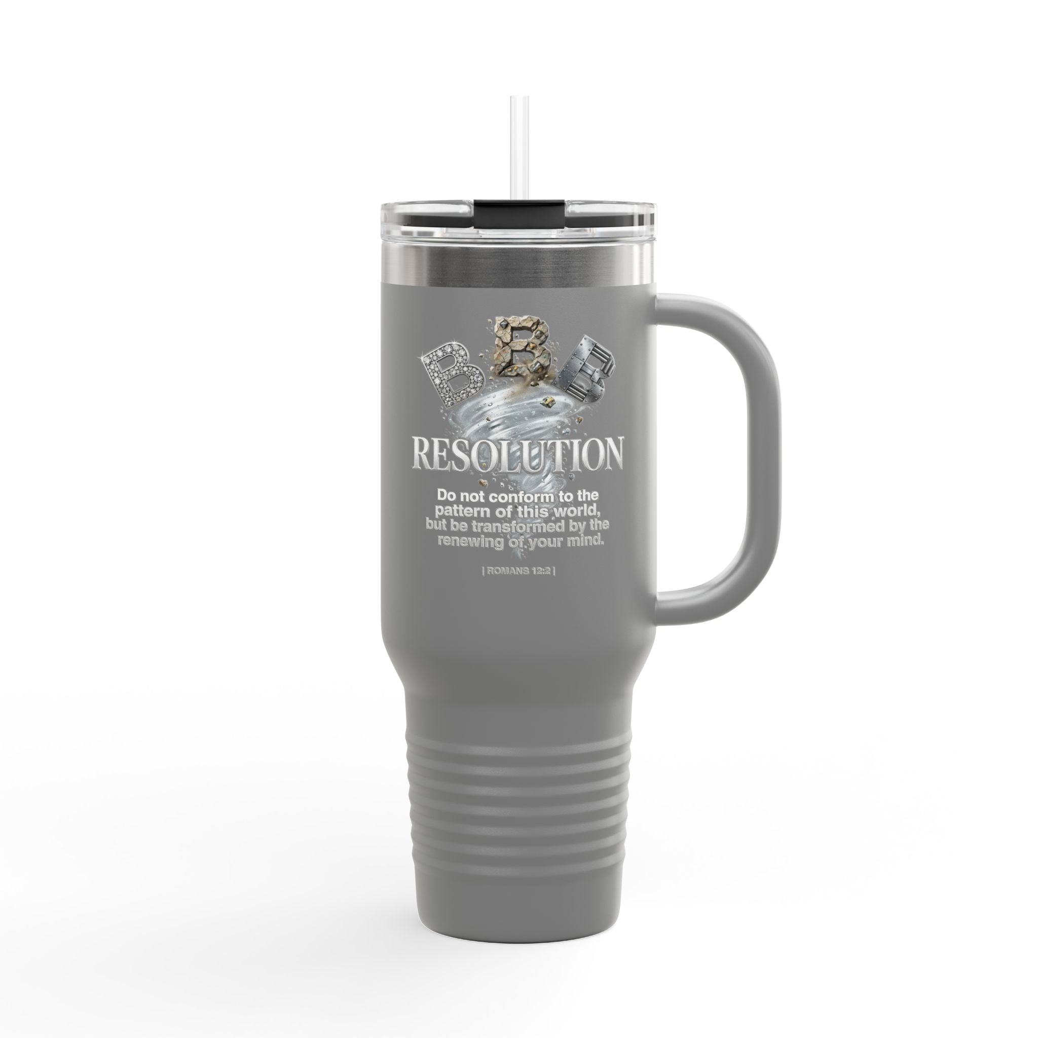 Romans 12:2 Christian Insulated Travel Mug | 40oz Faith Tumbler | ST. VON'S FLAIR