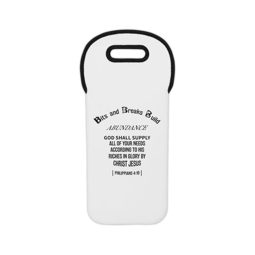 Abundance Neoprene Bottle Tote — Philippians 4:19 Scripture Wine & Water Carrier