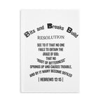 Resolution Biblical Quote Hebrews 12:15 Inspirational Hardcover Notebook Motivational Journal Christian Gift Student Stationery