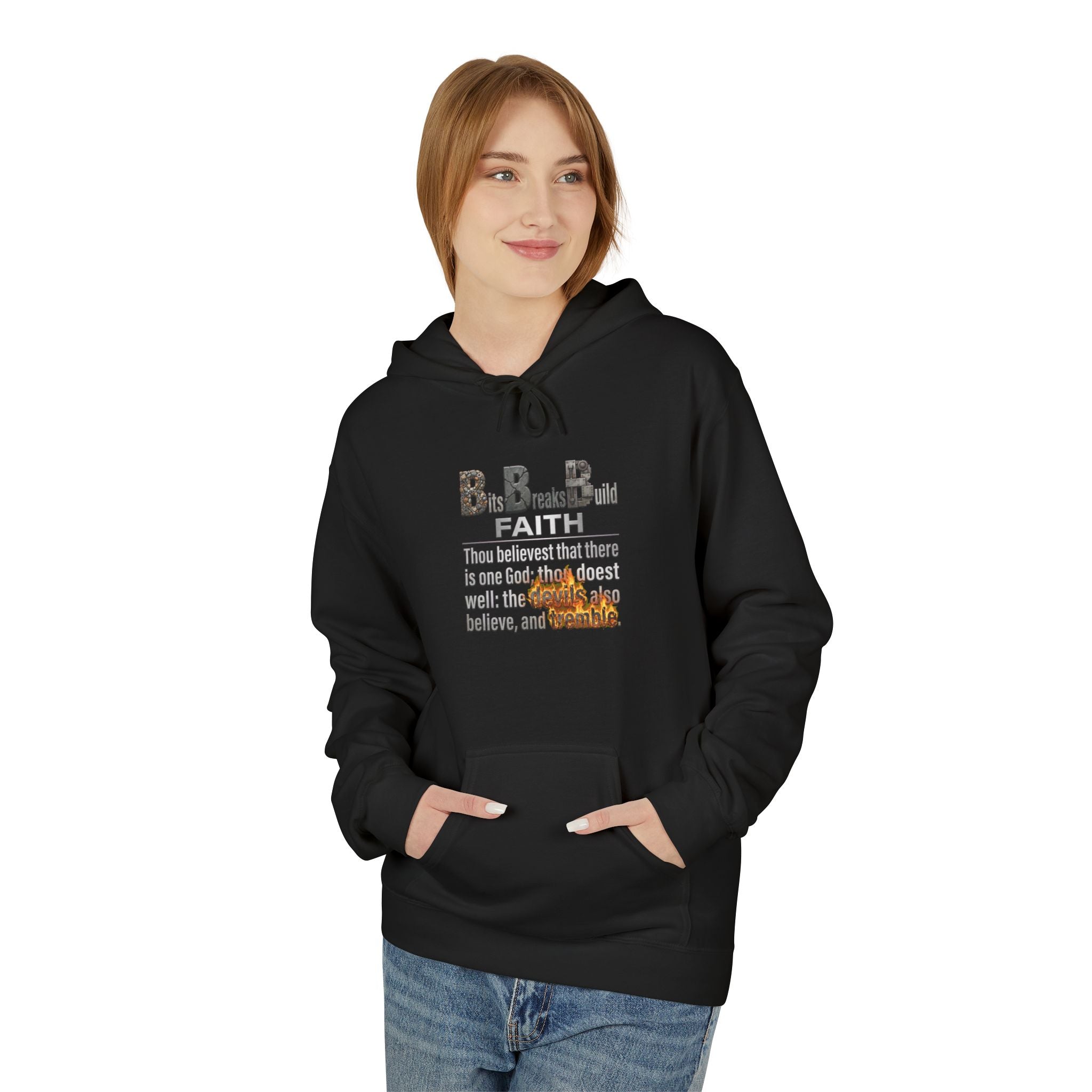 Faith Hoodie | James 2:19 "Thou Believest" Christian Scripture Pullover | ST. VON'S FLAIR