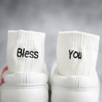 Bless You Women's socks with embroidery letters