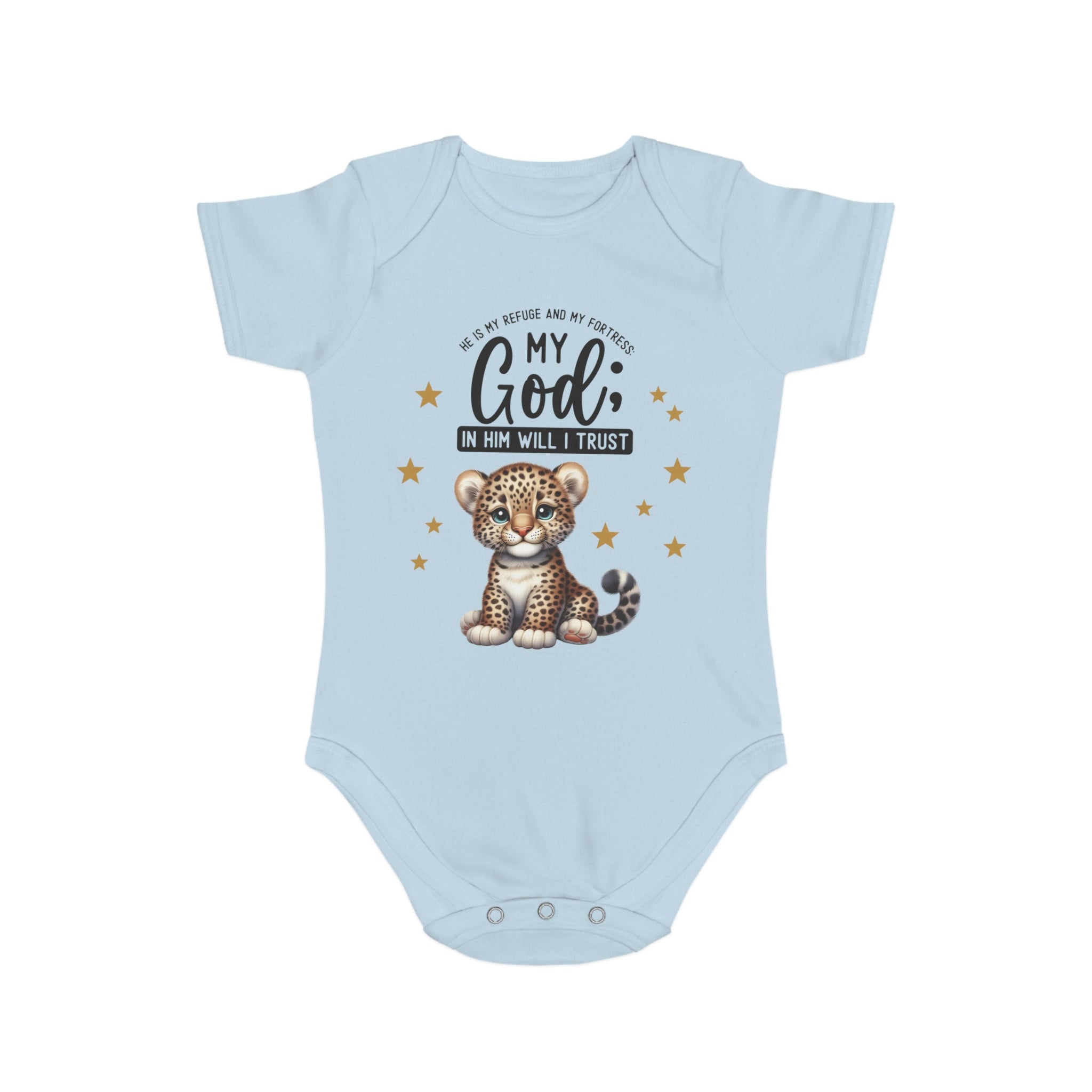 My God Baby Bodysuit - Trust in Him - Cute Tiger Designed Onesies