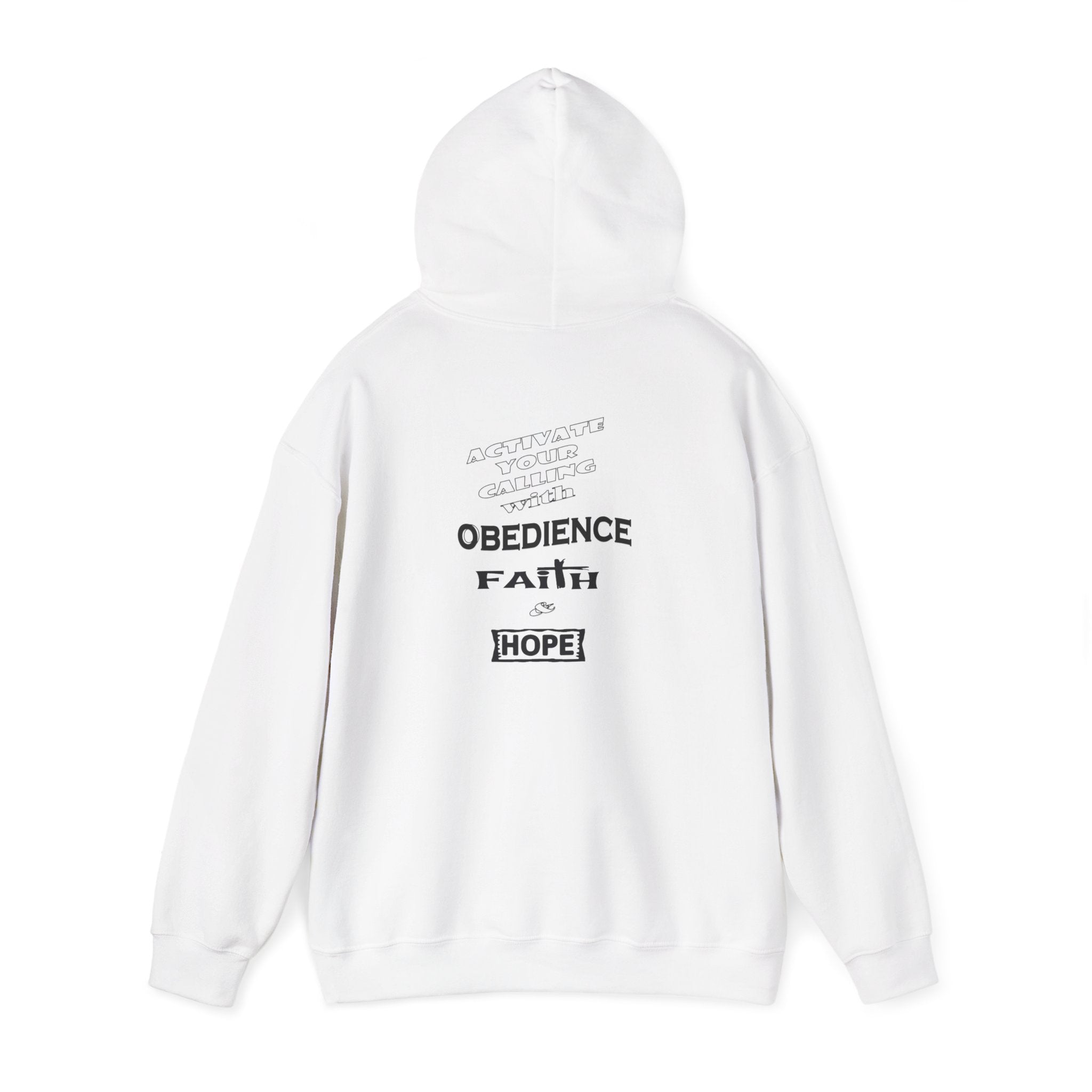 Activate Obedience, Faith, Hope Hoodie —  Inspirational Pullover
