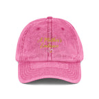 Vintage Embroidery Cap| Golden Mother's Embrace | 100% Cotton