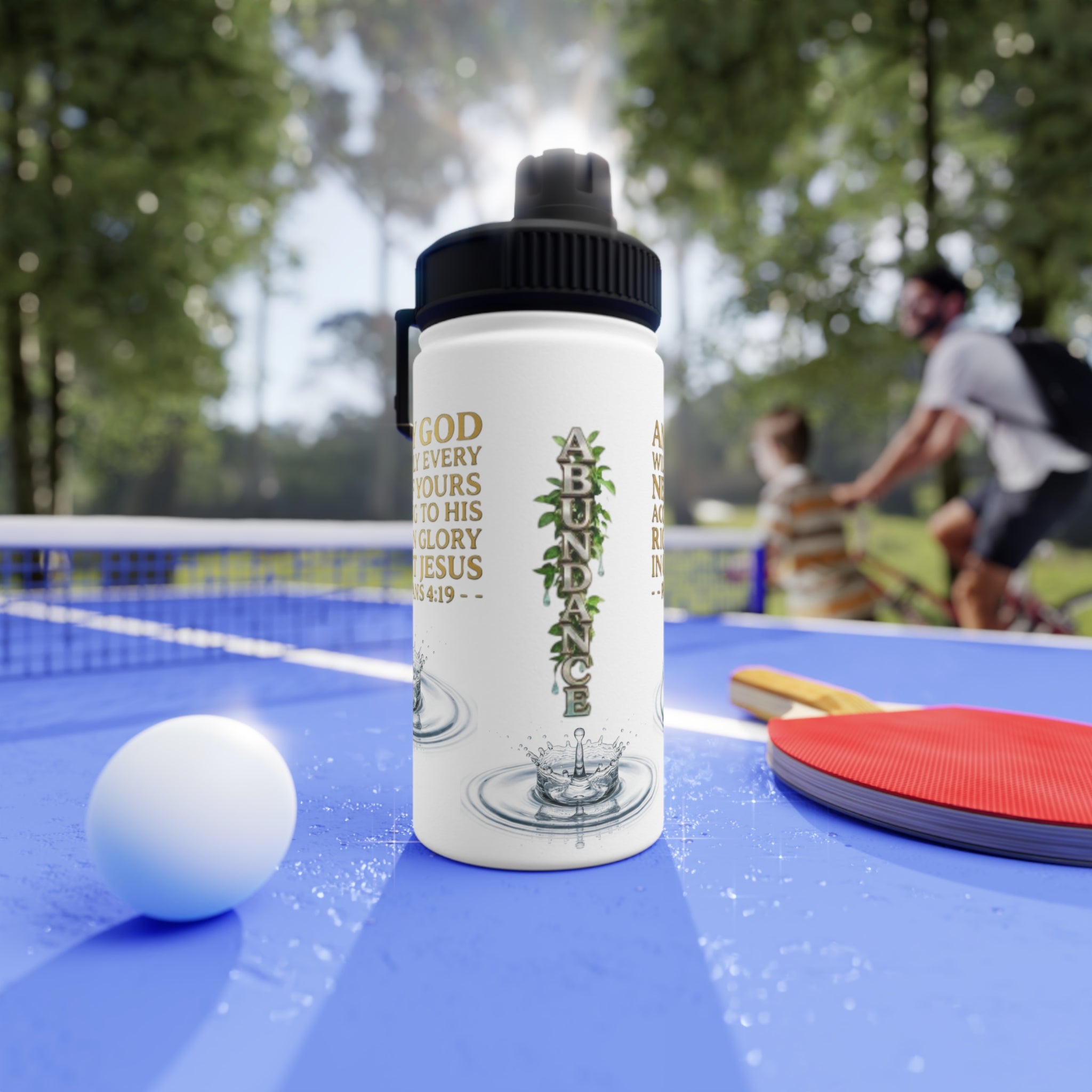 Philippians 4:18 Inspirational Sports Water Bottle | Christian Fitness Gift for Athletes | ST. VON'S FLAIR