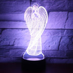 Christian Angel 3D Night Light - Color Changing LED Lamp | ST. VON'S FLAIR