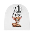 Little Bit of Faith Comfortable Fawn Baby Beanie White Winter Ski Hat | ST VON'S FLAIR