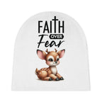 Little Bit of Faith Comfortable Fawn Baby Beanie White Winter Ski Hat | ST VON'S FLAIR