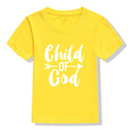 Kids' Child of God T-Shirt Faith Shirt Christian Short Sleeve