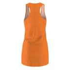 Who Is My Opponent? Racerback Dress — Bold Orange Athletic Dress