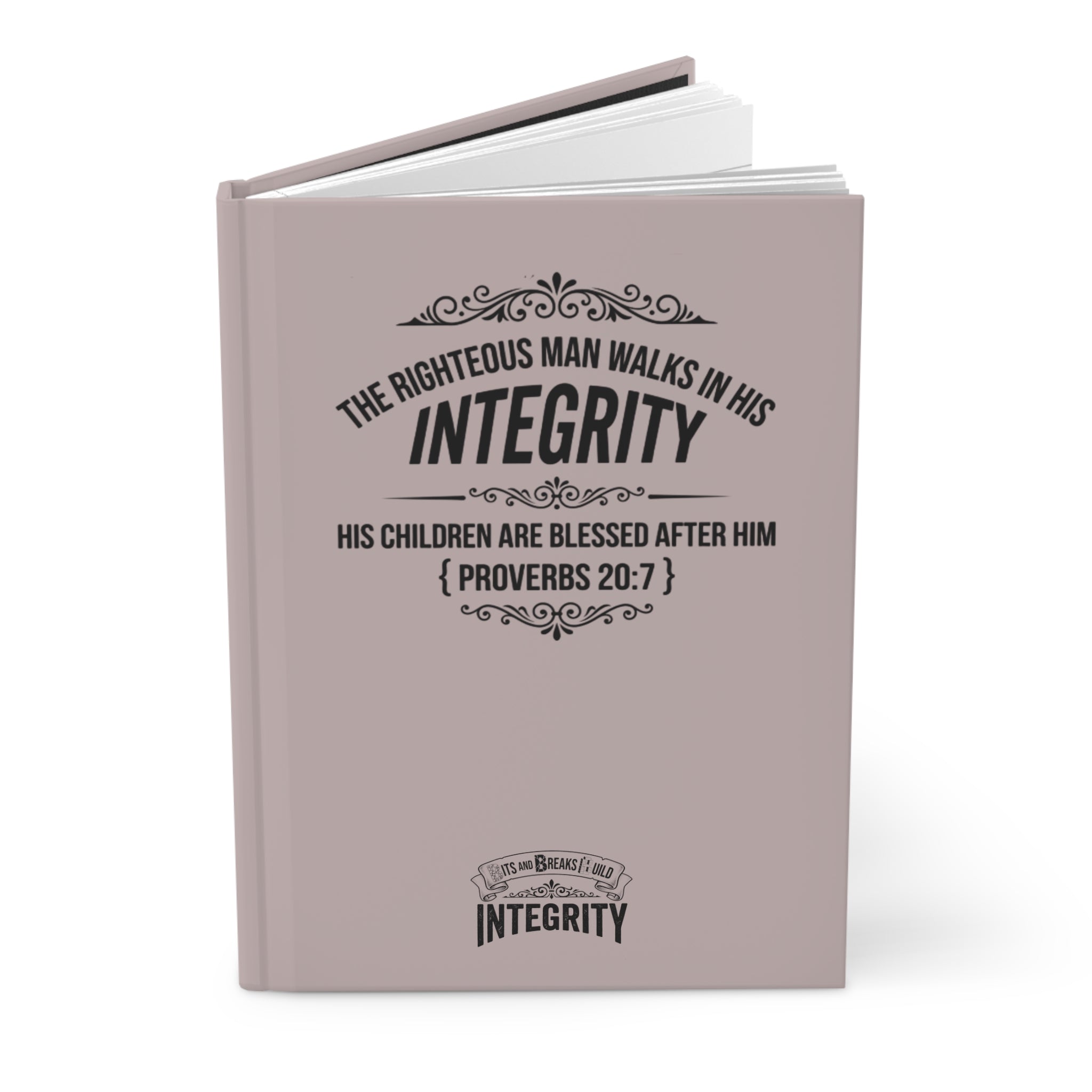 Proverbs Integrity Hardcover Matte Journal | Motivational Affirmation Notebook | Christian Gift for Women & Men | ST. VON'S FLAIR
