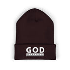 SEO Title: God Never Fails Embroidered Cuffed Beanie | Joshua 21:45 Faith Hat | ST. VON'S FLAIR