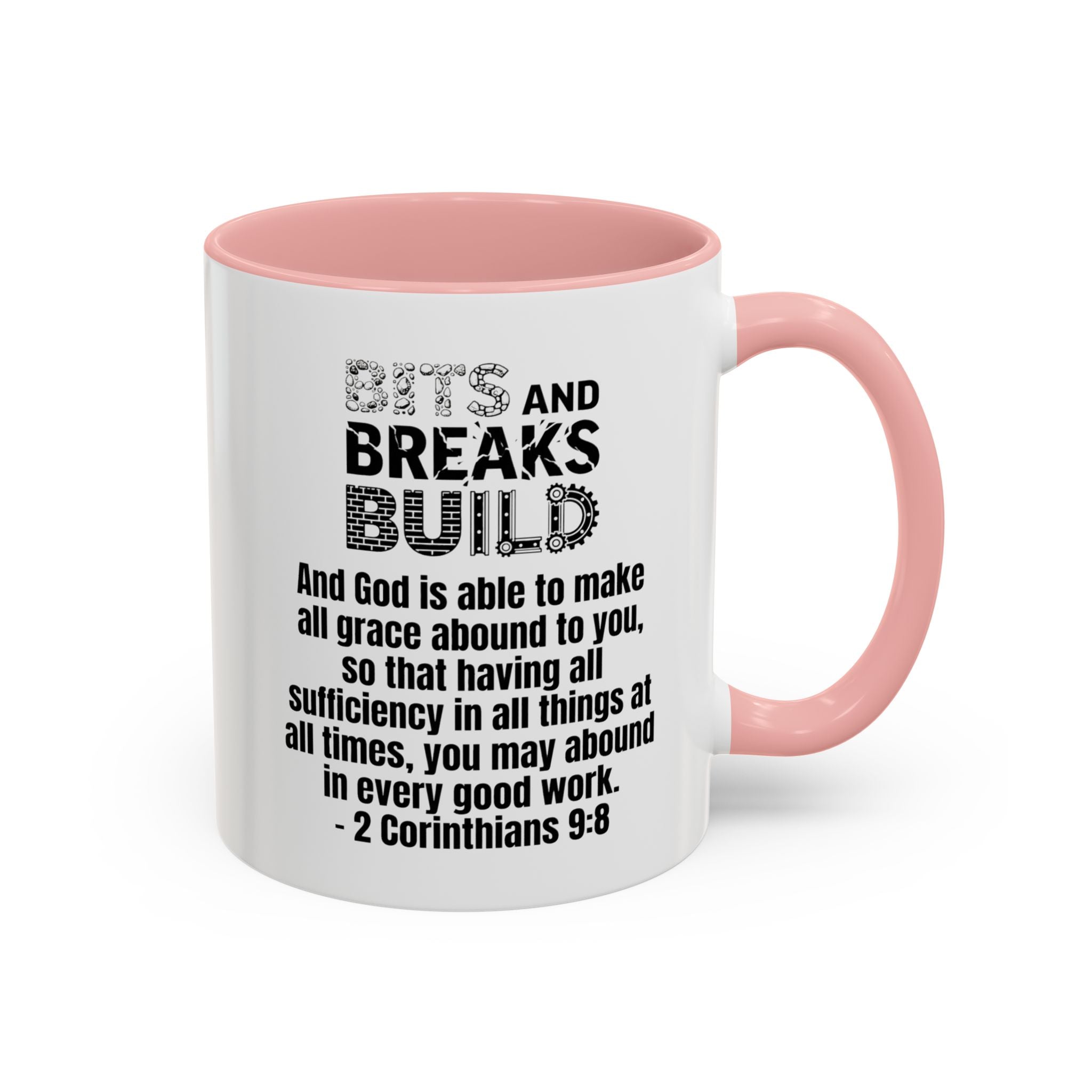 2 Corinthians 9:8 Accent Coffee Mug | Faith Two-Tone Ceramic Mug | ST. VON'S FLAIR