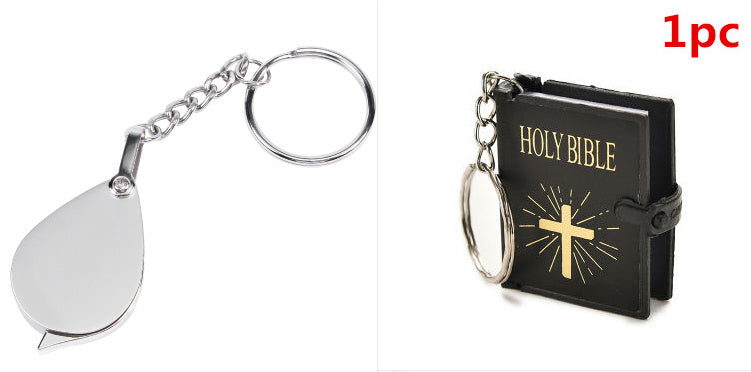 Mini English HOLY BIBLE Keychain - Readable Bible Book Key Ring | ST VON'S FLAIR
