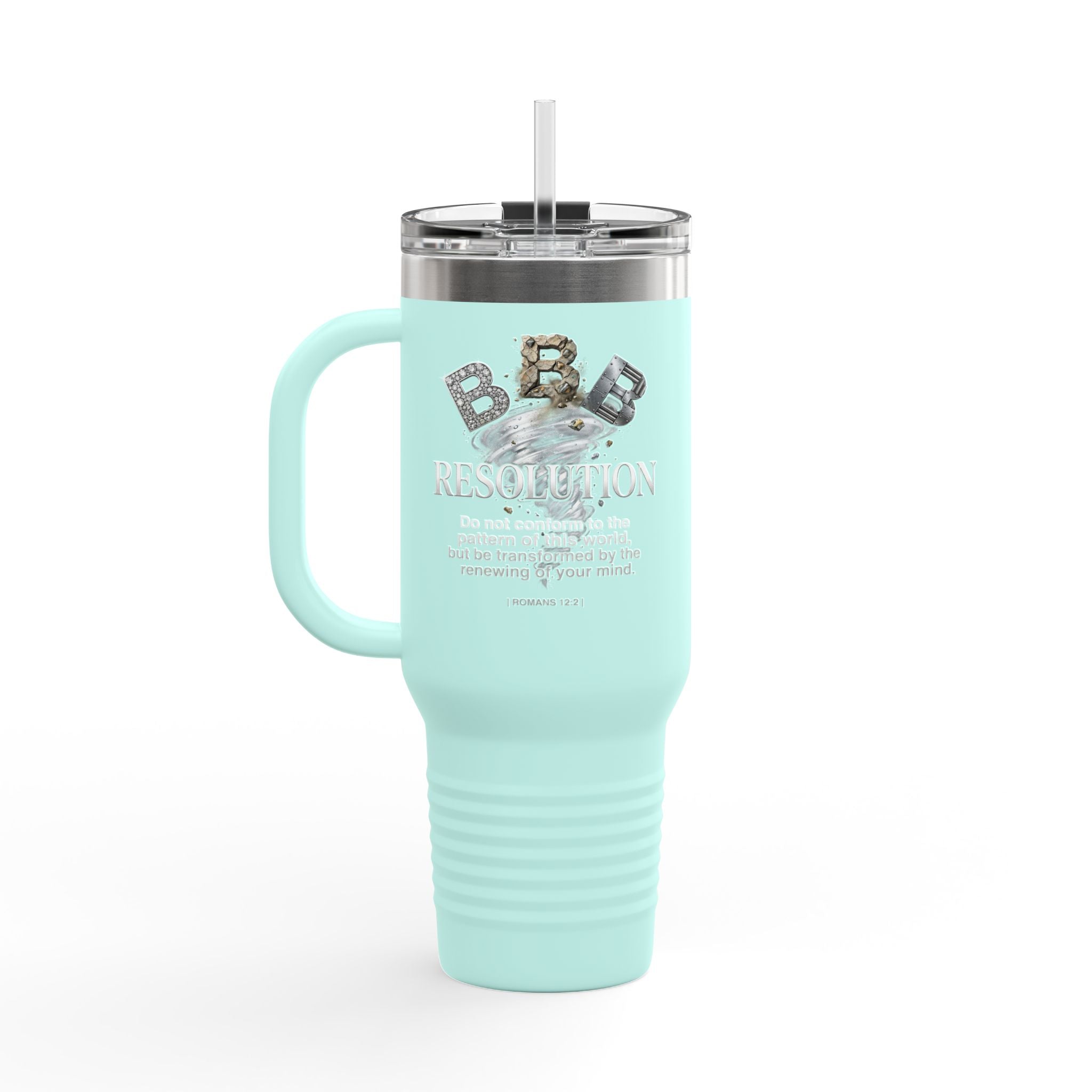 Romans 12:2 Christian Insulated Travel Mug | 40oz Faith Tumbler | ST. VON'S FLAIR