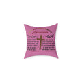 Christian Cross Abundance Throw Pillow | Righteousness & Peace Scripture Decor | 16" x 16" | ST. VON'S FLAIR