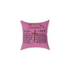 Christian Cross Abundance Throw Pillow Poly Canvas —Righteousness and Peace Decorative Pillow Covers for the Bed Sofa 16" by 16"
