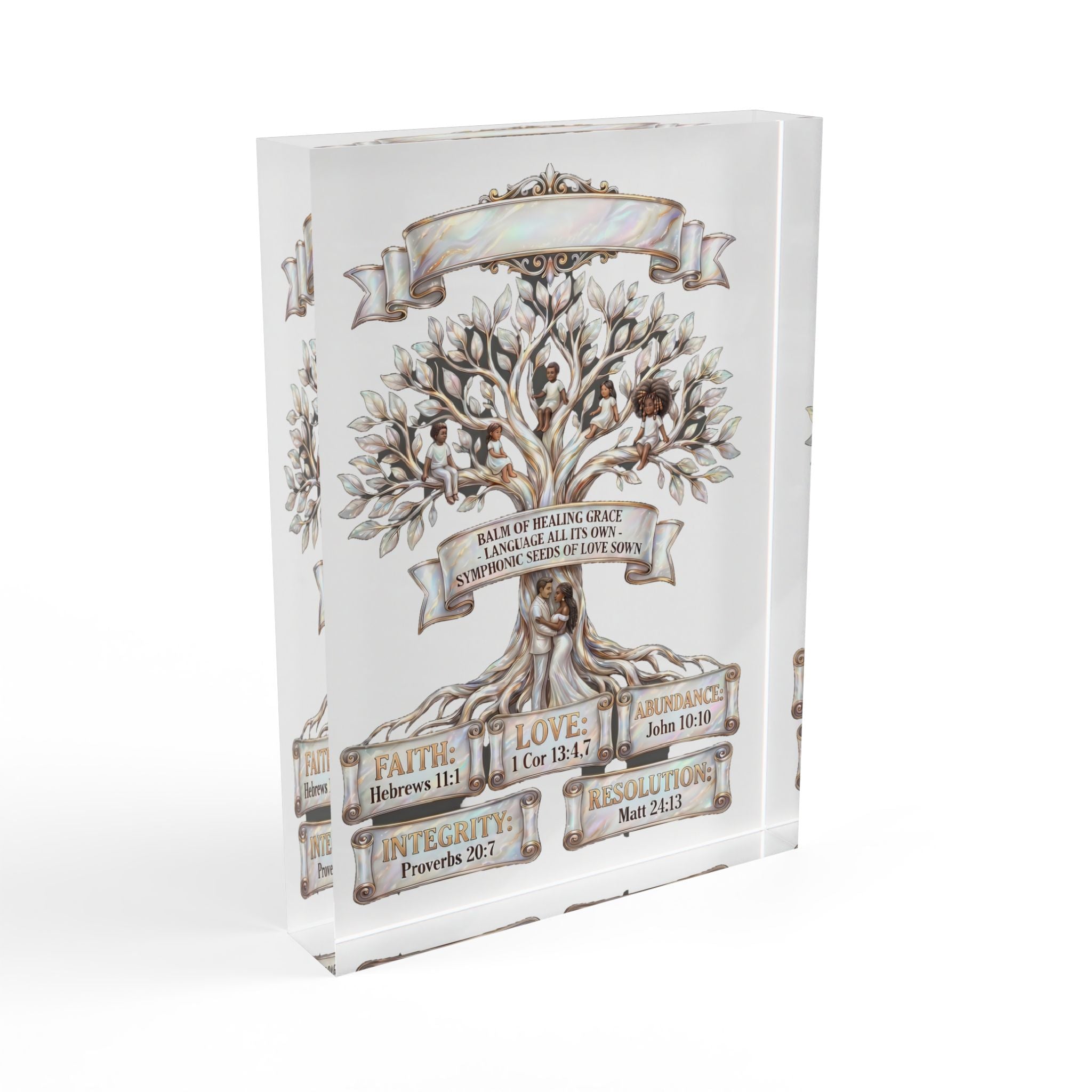 Color-Blind Love & Unity Acrylic Photo Block | Two Lives, One Word – ST. VON'S FLAIR