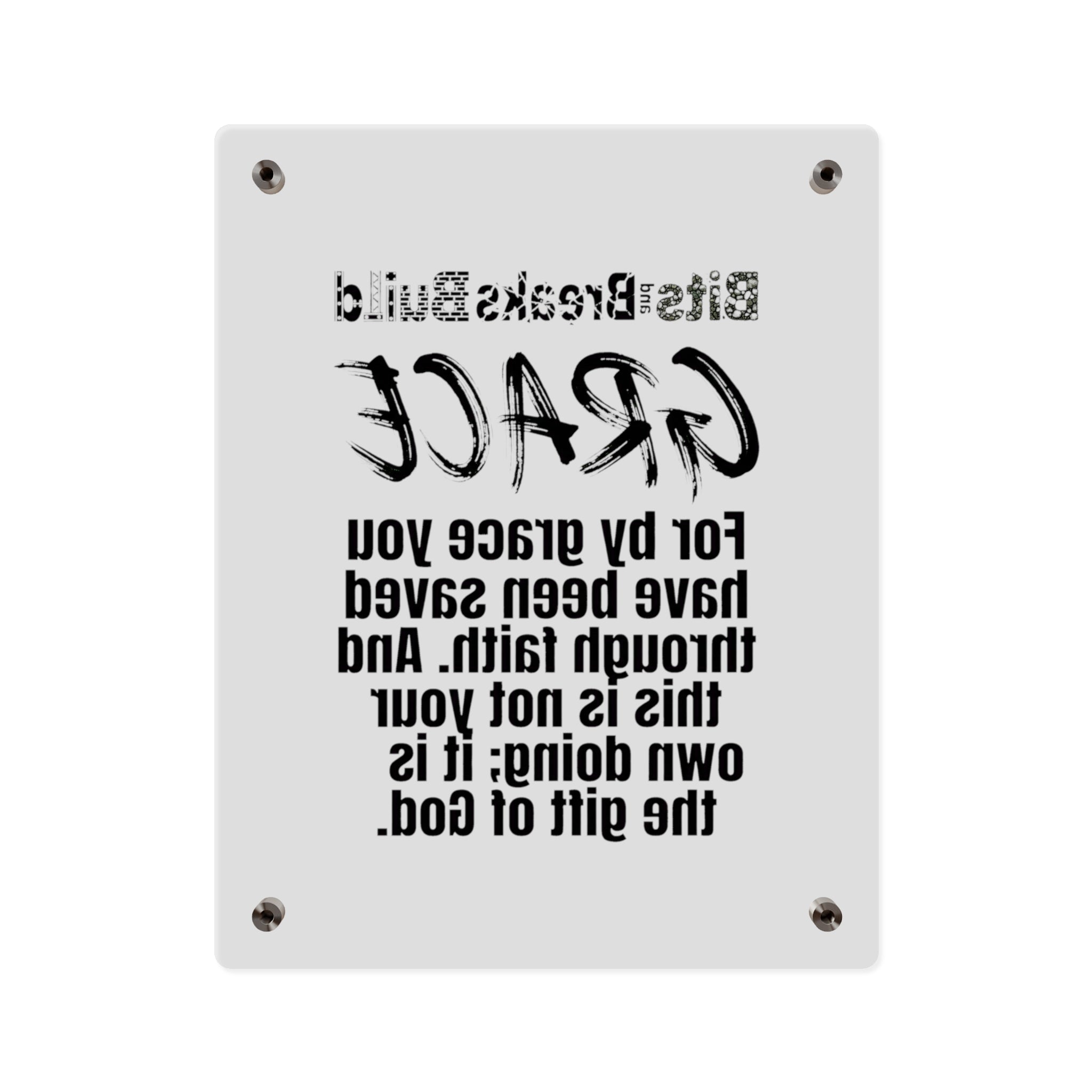 Faith Ephesians 2:8-9 Acrylic Wall Art Panels | Christian Home Decor & Office Inspiration | ST. VON'S FLAIR