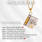Book Pendant With Words Can Be Opened Love Book Titanium Steel Necklace