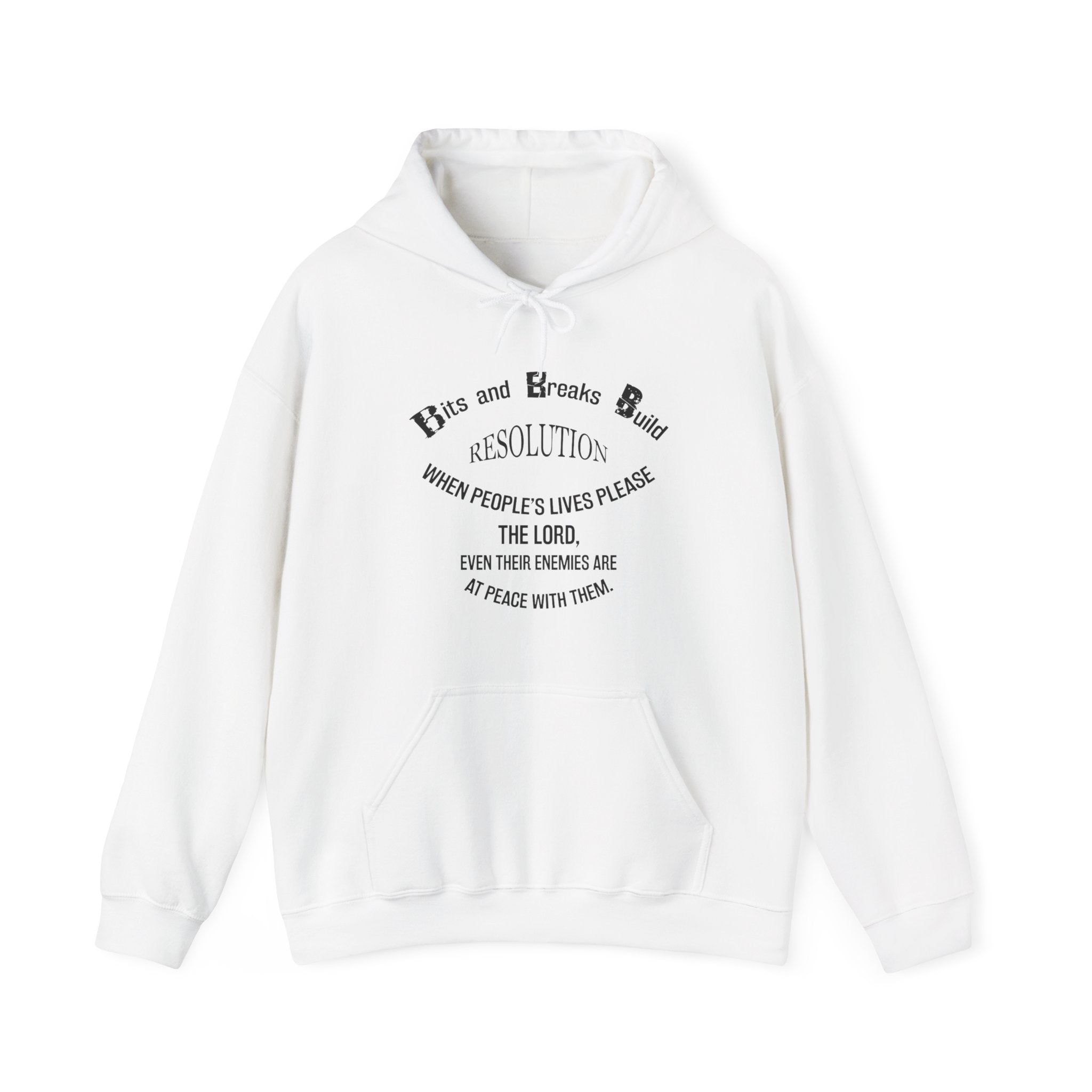 Biblical Quote Unisex Heavy Blend™ Hooded Sweatshirt Peaceful Resolution
