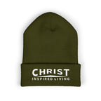 Christ Inspired Living Embroidered Cuffed Beanie | Faith Hat | ST. VON'S FLAIR