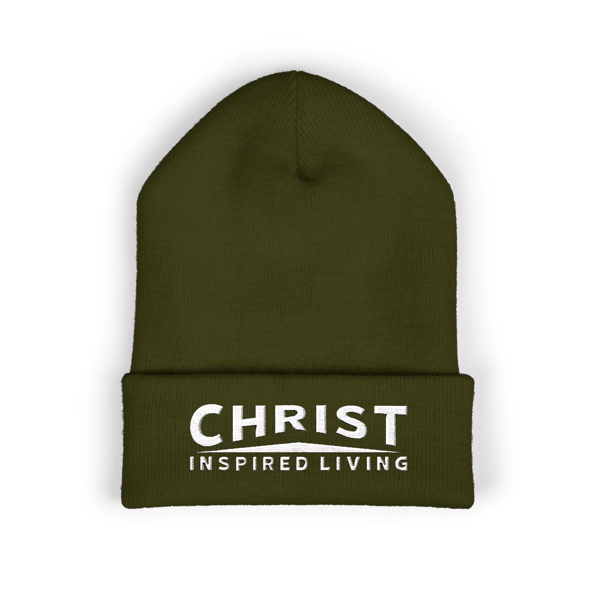 Christ Inspired Living Embroidered Cuffed Beanie