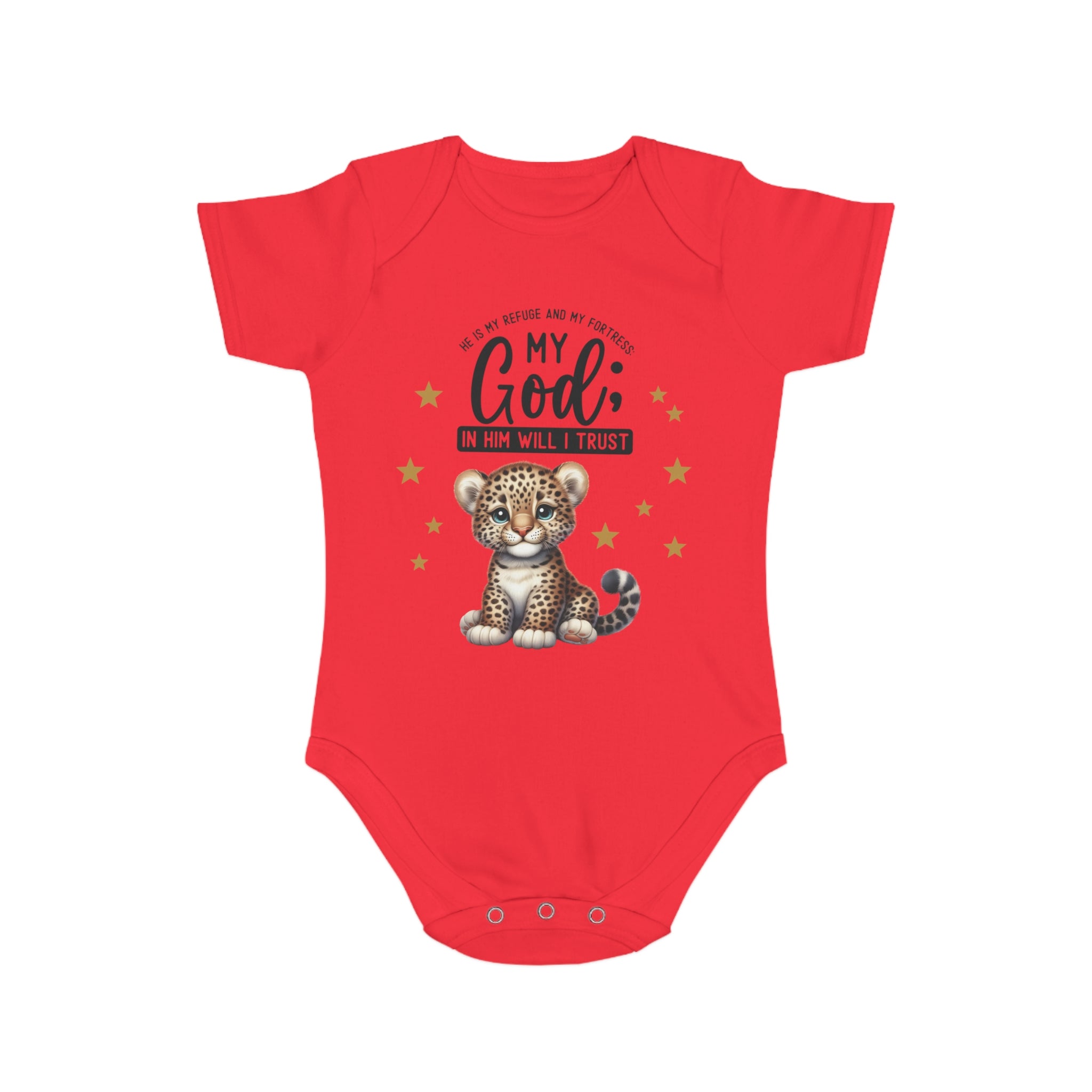 My God Baby Bodysuit - Trust in Him - Cute Tiger Designed Onesies