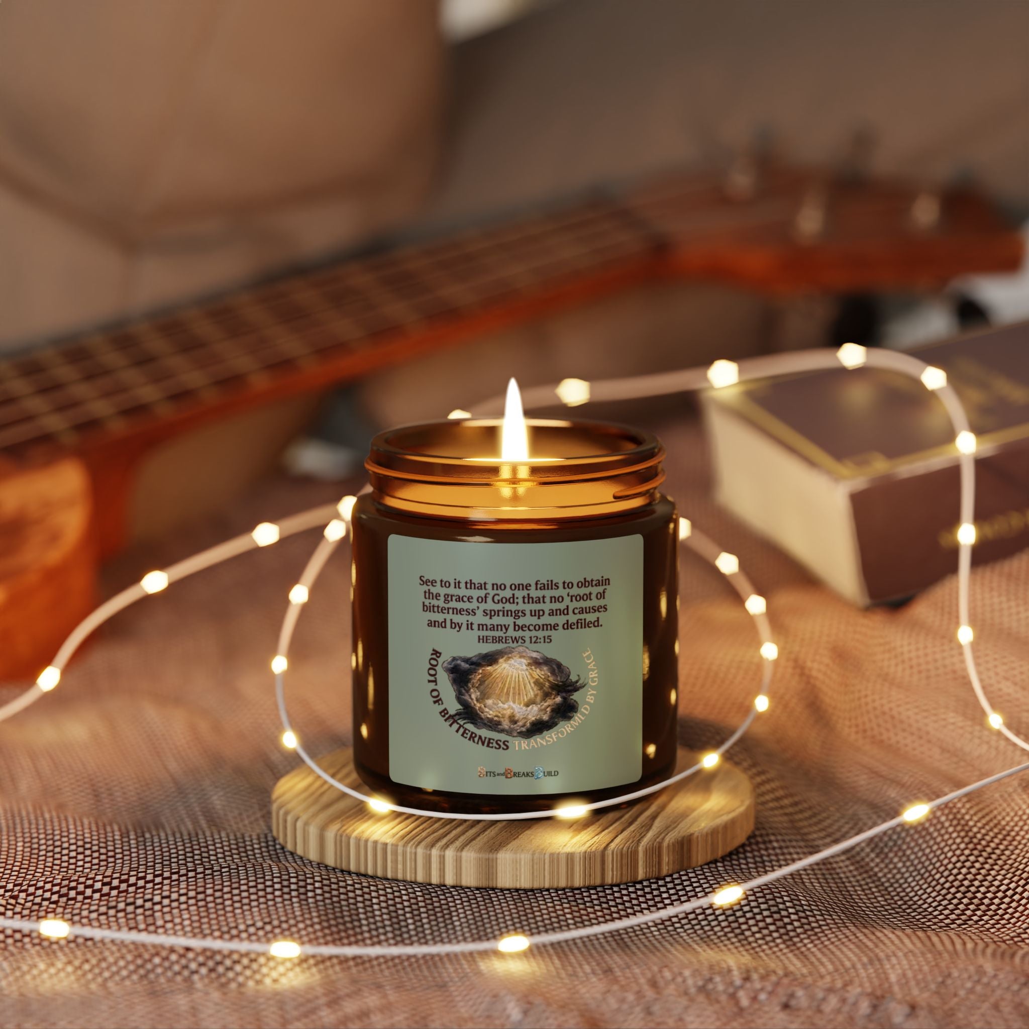 Resolution | Hebrews 12:15 Inspirational Soy Candle | Amber Jar | ST. VON'S FLAIR