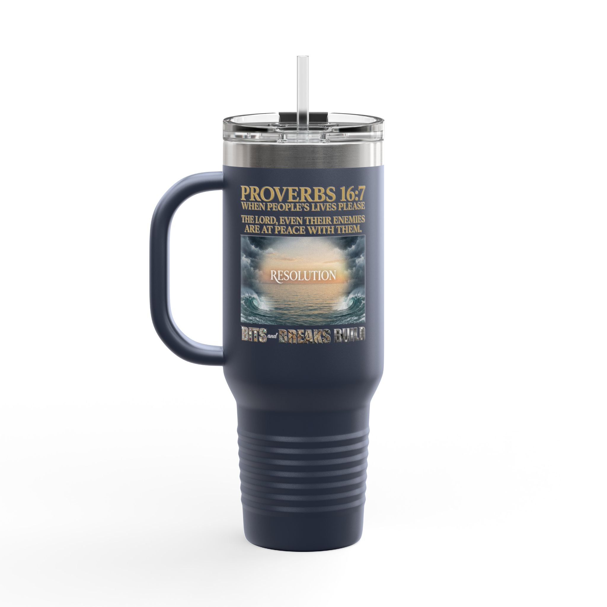Motivation Insulated Travel Mug — 40oz Proverbs Quote Tumbler | ST. VON'S FLAIR