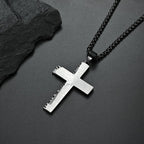 Christian Jesus Cross Necklace Double Thick