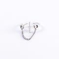 Cross and Chain Ring Handmade Design Female  Jewelry Pure Handmade Ring Tail Ring