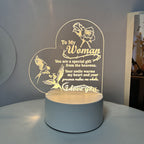3D Heart Shaped Night Lamp - USB LED Table Light with Blessings | ST. VON'S FLAIR