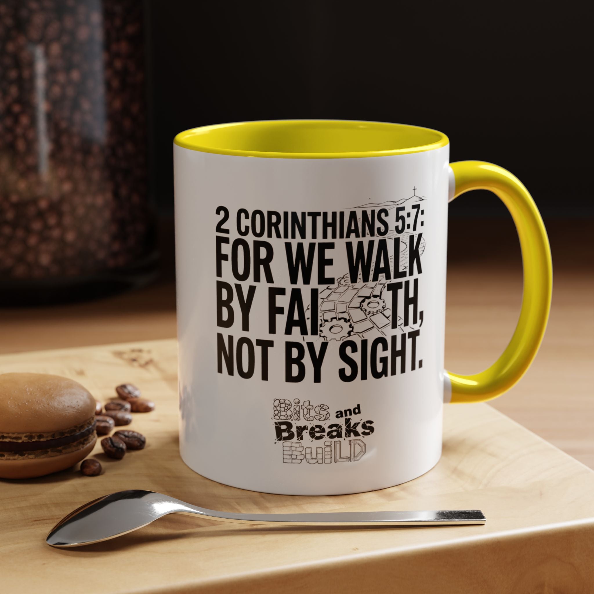 Walk by Faith | 2 Corinthians 5:7 Accent Coffee Mug 11oz | ST. VON'S FLAIR