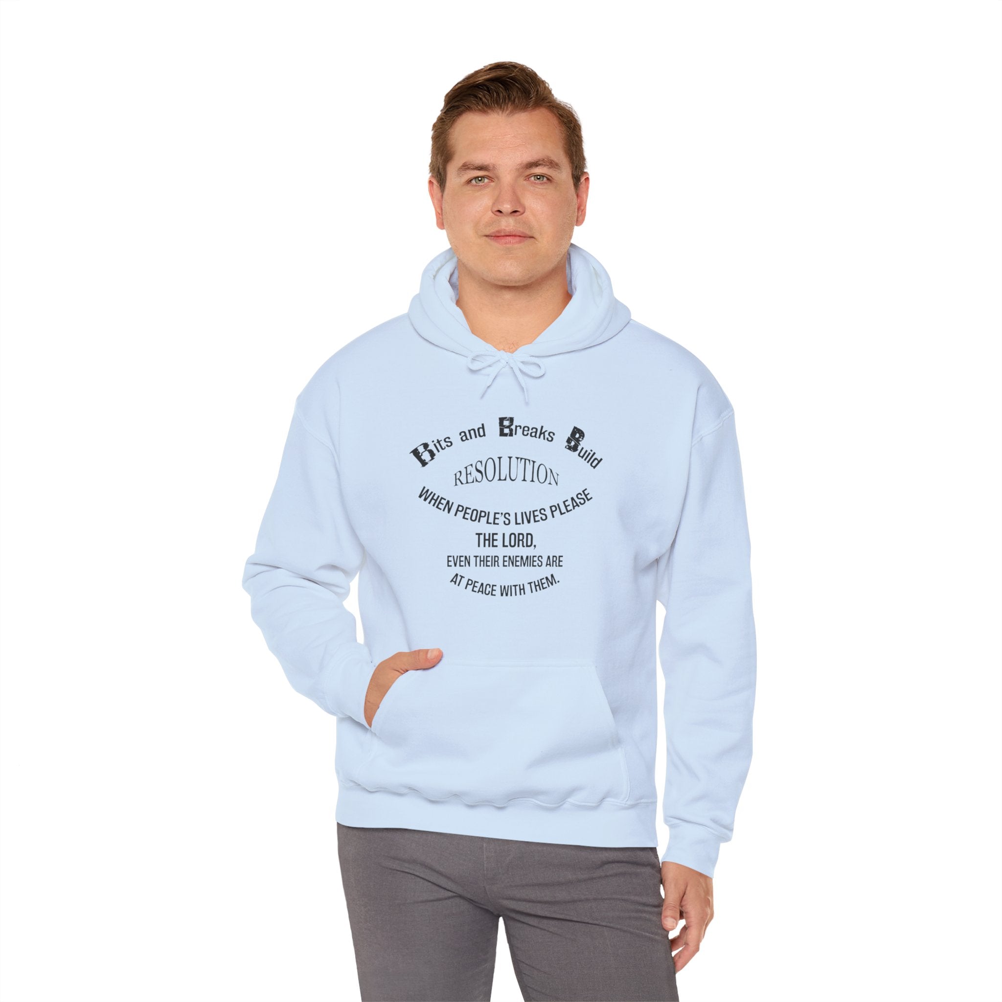 Biblical Quote Unisex Heavy Blend™ Hooded Sweatshirt Peaceful Resolution