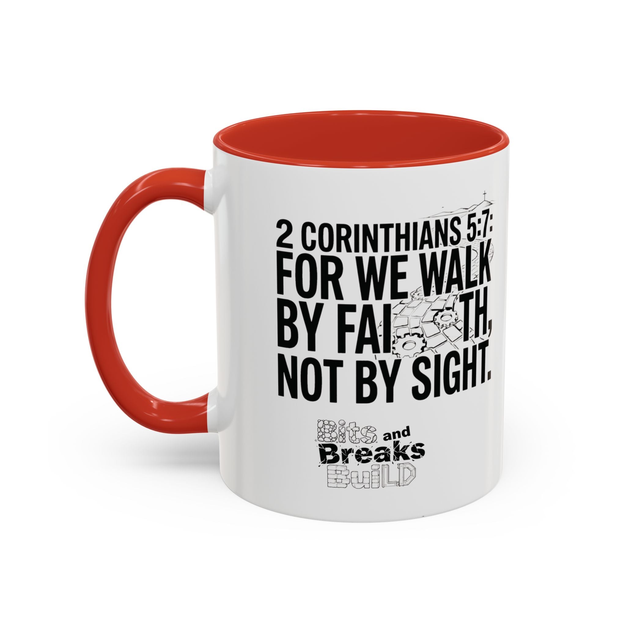 Walk by Faith | 2 Corinthians 5:7 Accent Coffee Mug 11oz | ST. VON'S FLAIR