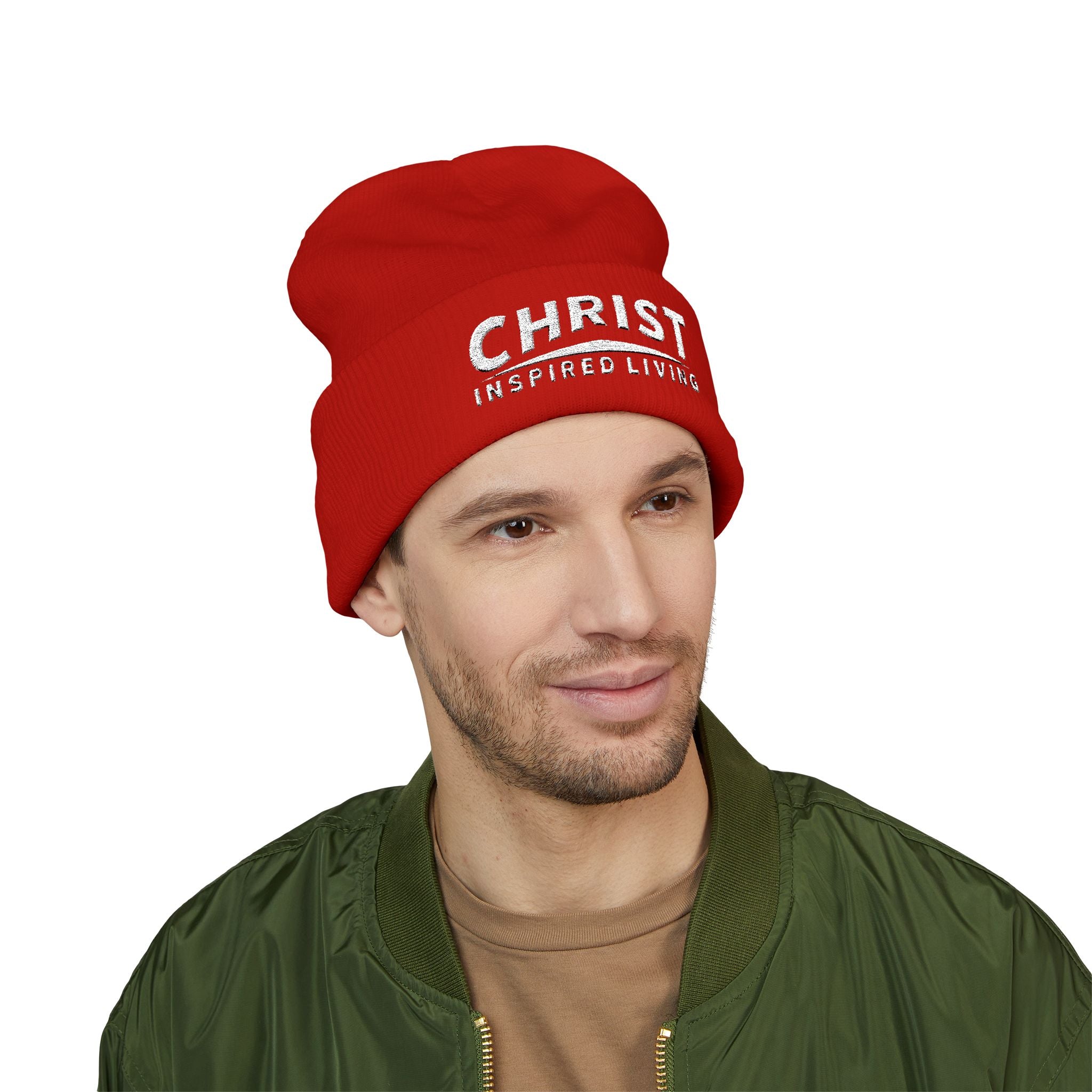 Christ Inspired Living Embroidered Cuffed Beanie