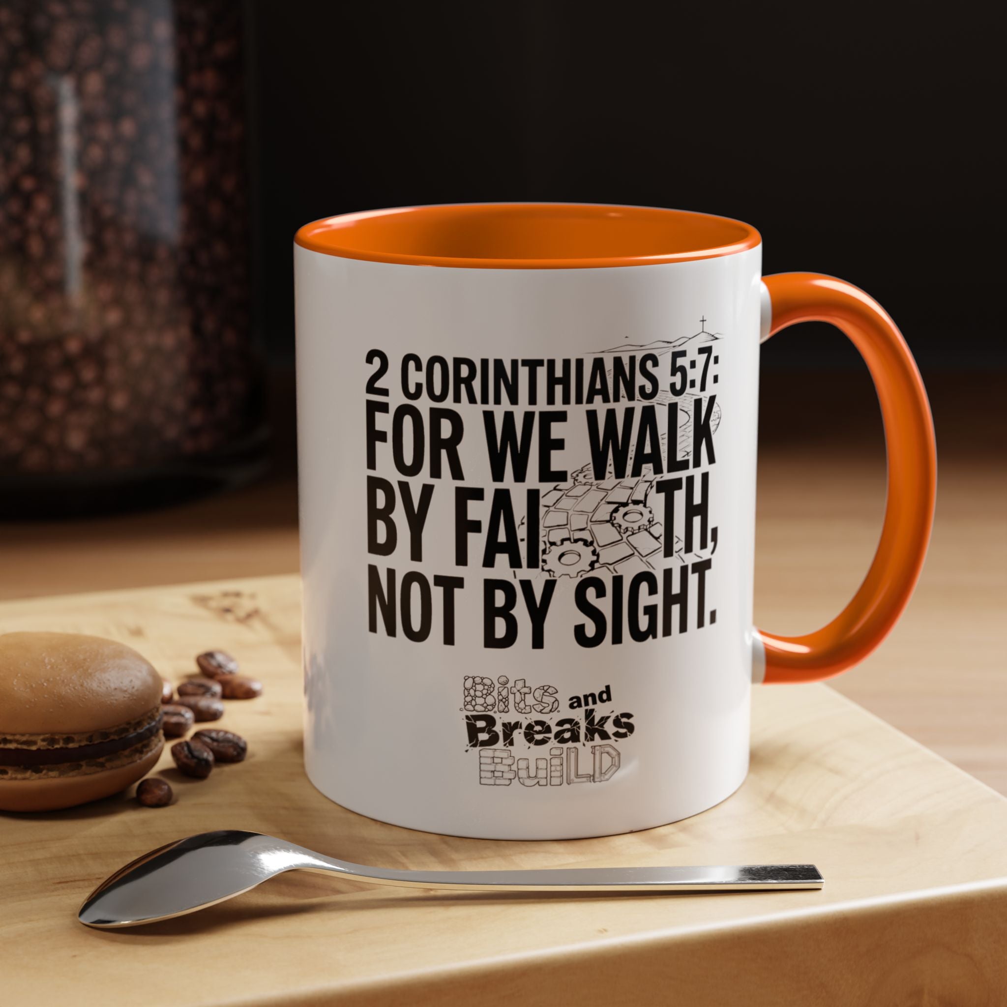 Walk by Faith | 2 Corinthians 5:7 Accent Coffee Mug 11oz | ST. VON'S FLAIR