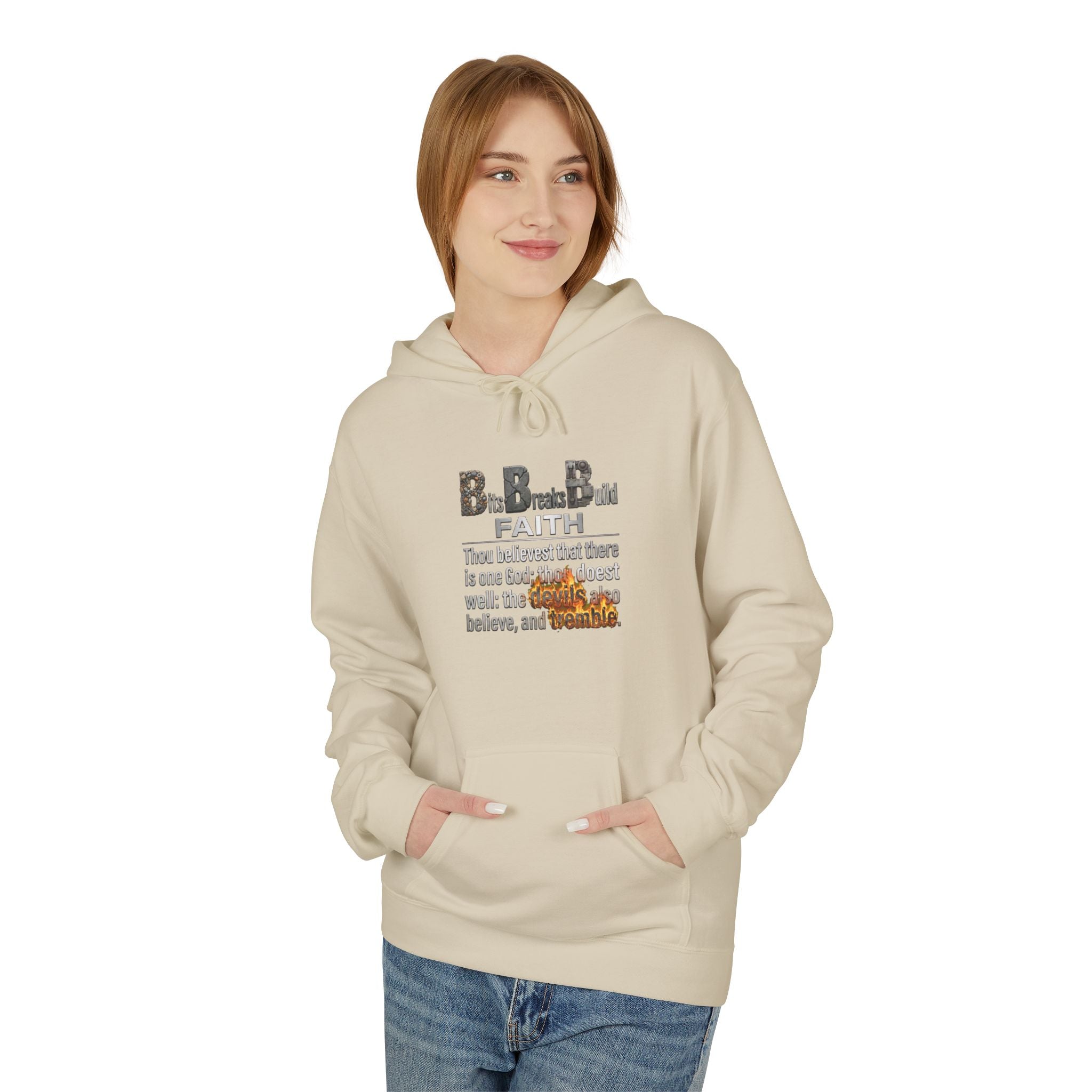 Faith Hoodie | James 2:19 "Thou Believest" Christian Scripture Pullover | ST. VON'S FLAIR