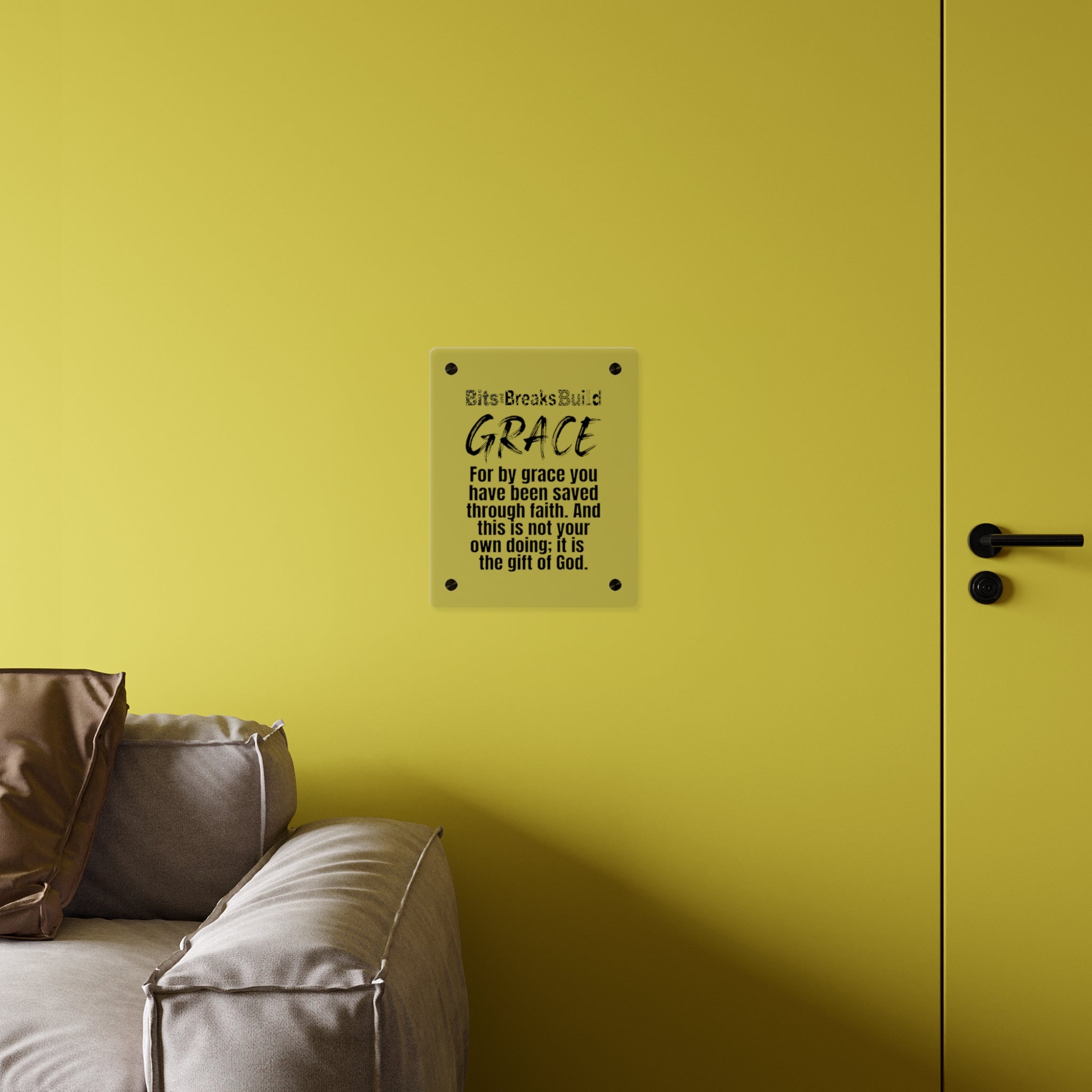 Faith Ephesians 2:8-9 Acrylic Wall Art Panels | Christian Home Decor & Office Inspiration | ST. VON'S FLAIR