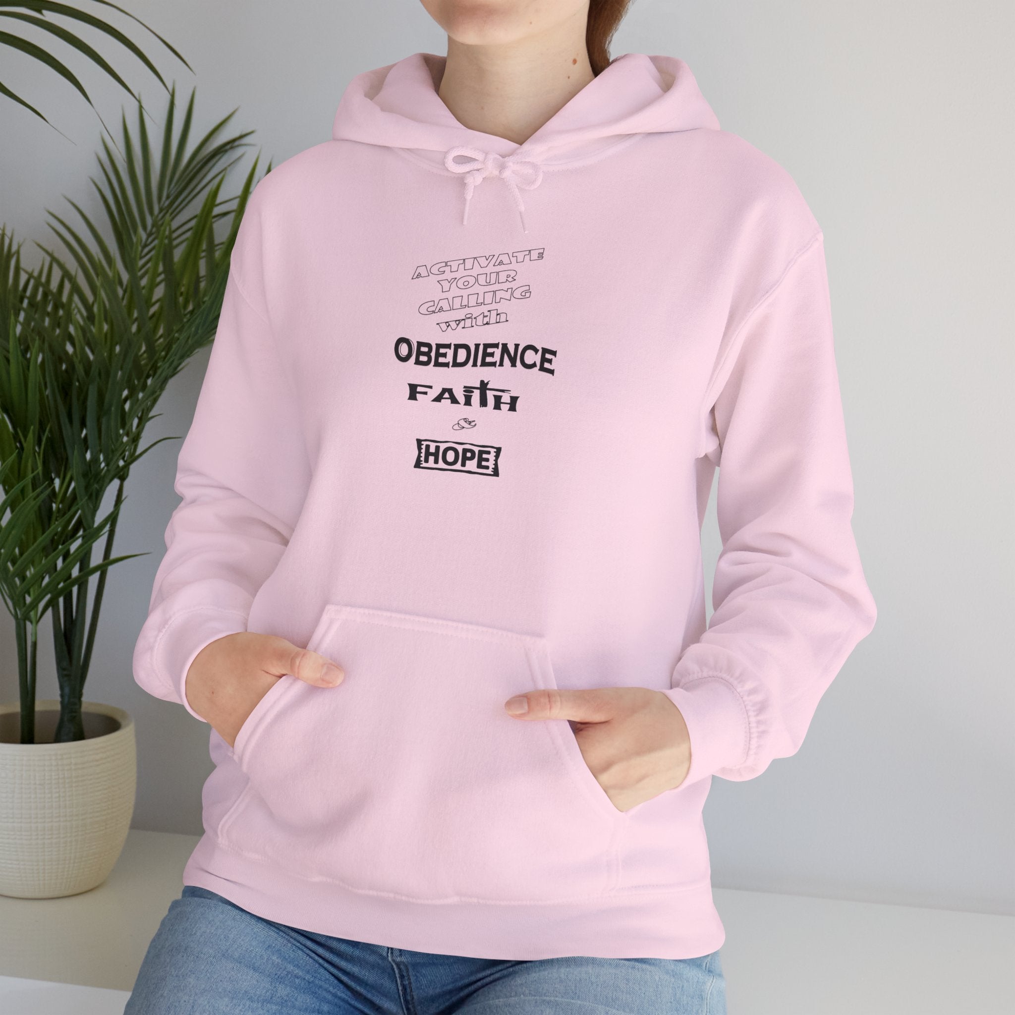 Activate Obedience, Faith, Hope Hoodie —  Inspirational Pullover