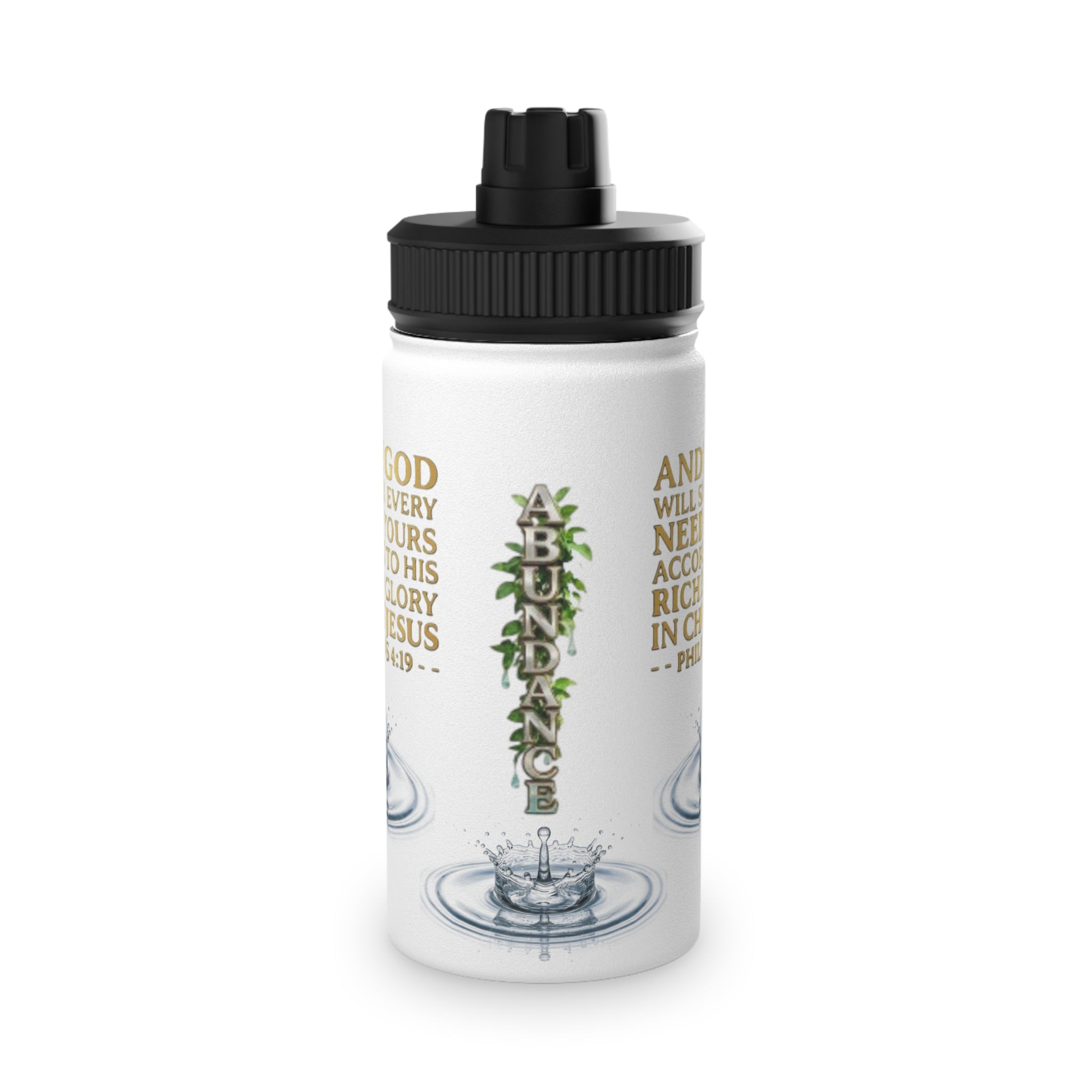Philippians 4:18 Inspirational Sports Water Bottle | Christian Fitness Gift for Athletes | ST. VON'S FLAIR