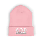 SEO Title: God Never Fails Embroidered Cuffed Beanie | Joshua 21:45 Faith Hat | ST. VON'S FLAIR