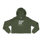 Saved by Grace Cropped Hoodie | Women's Christian Faith Sweatshirt | ST. VON'S FLAIR