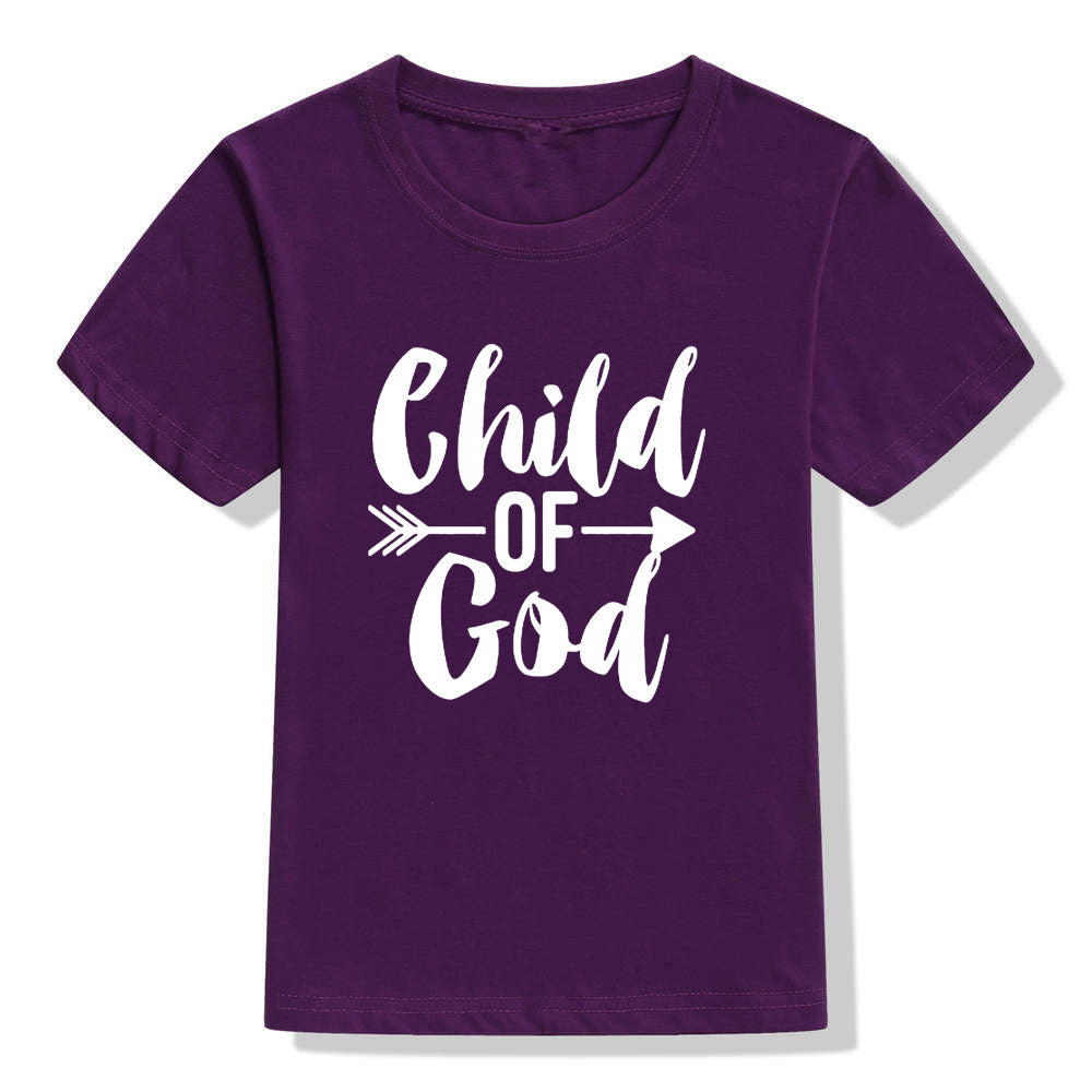 Kids' Child of God T-Shirt Faith Shirt Christian Short Sleeve
