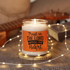 Spiritual Ease Proverbs 3:5 Engraved Scented Soy Candle - 'Trust in the Lord with All Your Heart' - 14oz